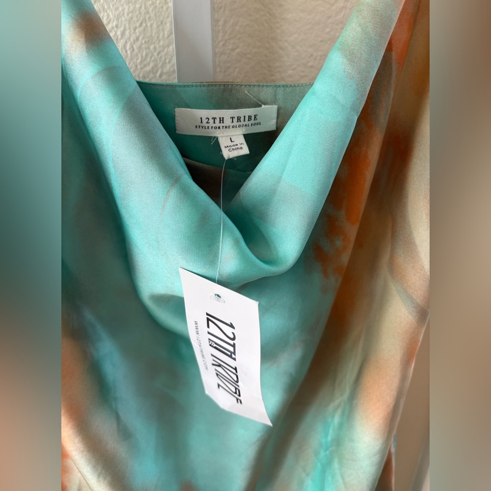 NWT - 12th Tribe Ventura Tie Dye Mini Slip Dress - Size L - Picture 7 of 7